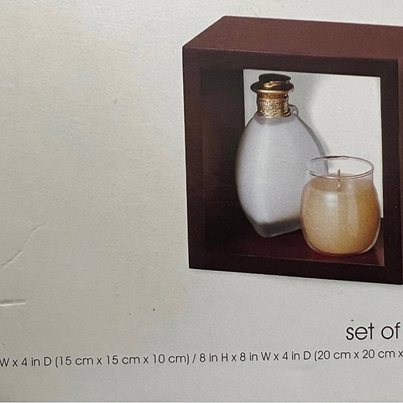 Floating Shelves Mahogany Finish 6Hx6Wx4D-8Hx8Wx4D - Picture 2 of 5